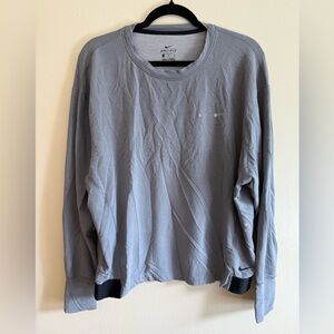 Nike Yoga Long Sleeve Tee in Light Gray